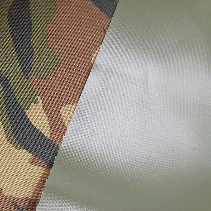 Polyester Camouflage Printed Oxford Backpack Fabric with PVC Backing for Sweatshirt, Dress, Garment, Home Textile (100% polyester)