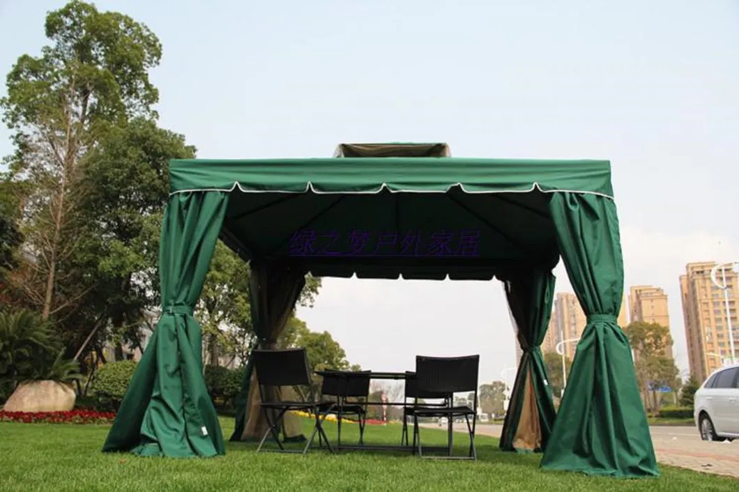 Tent for Outdoor, Aluminum Frame Soft Top Gazebo Pop-up Tent with Polyester Curtains and Air Venting Screens Wyz17598