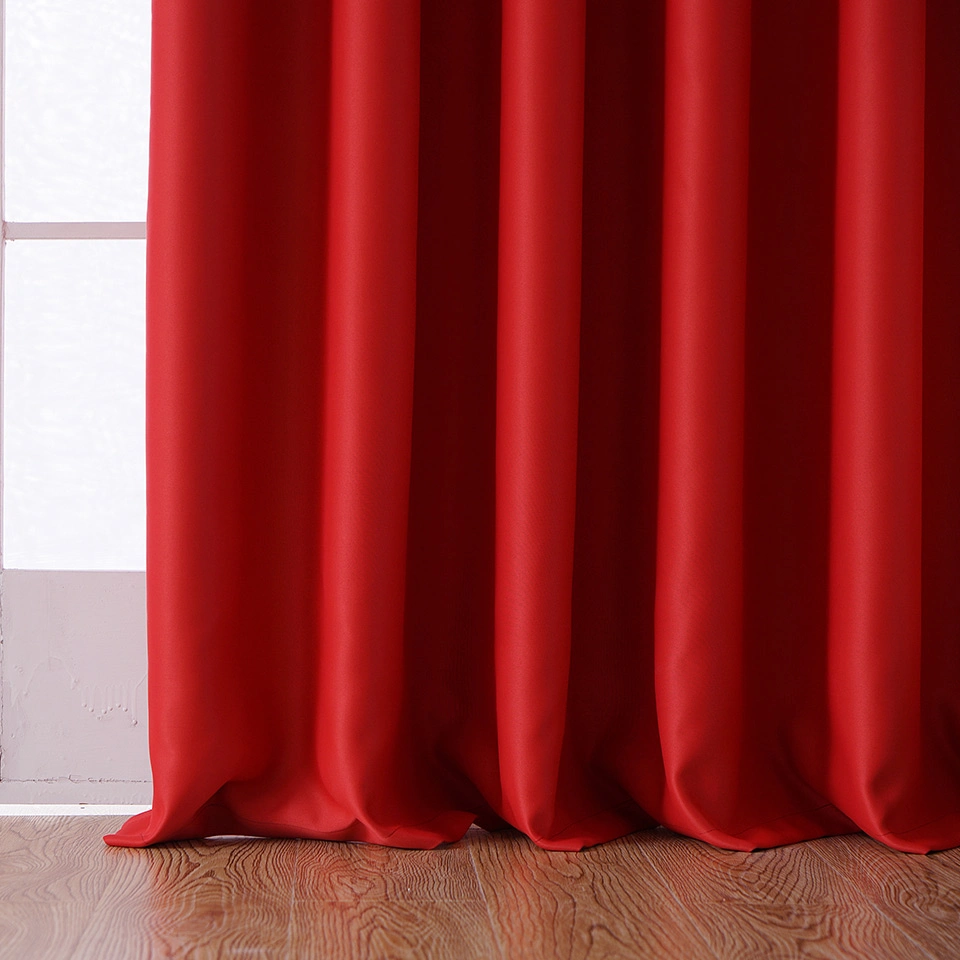 High Shading Customizable Elegant Design Window Curtains, Wholesale Blackout Red Curtains for The Living Room