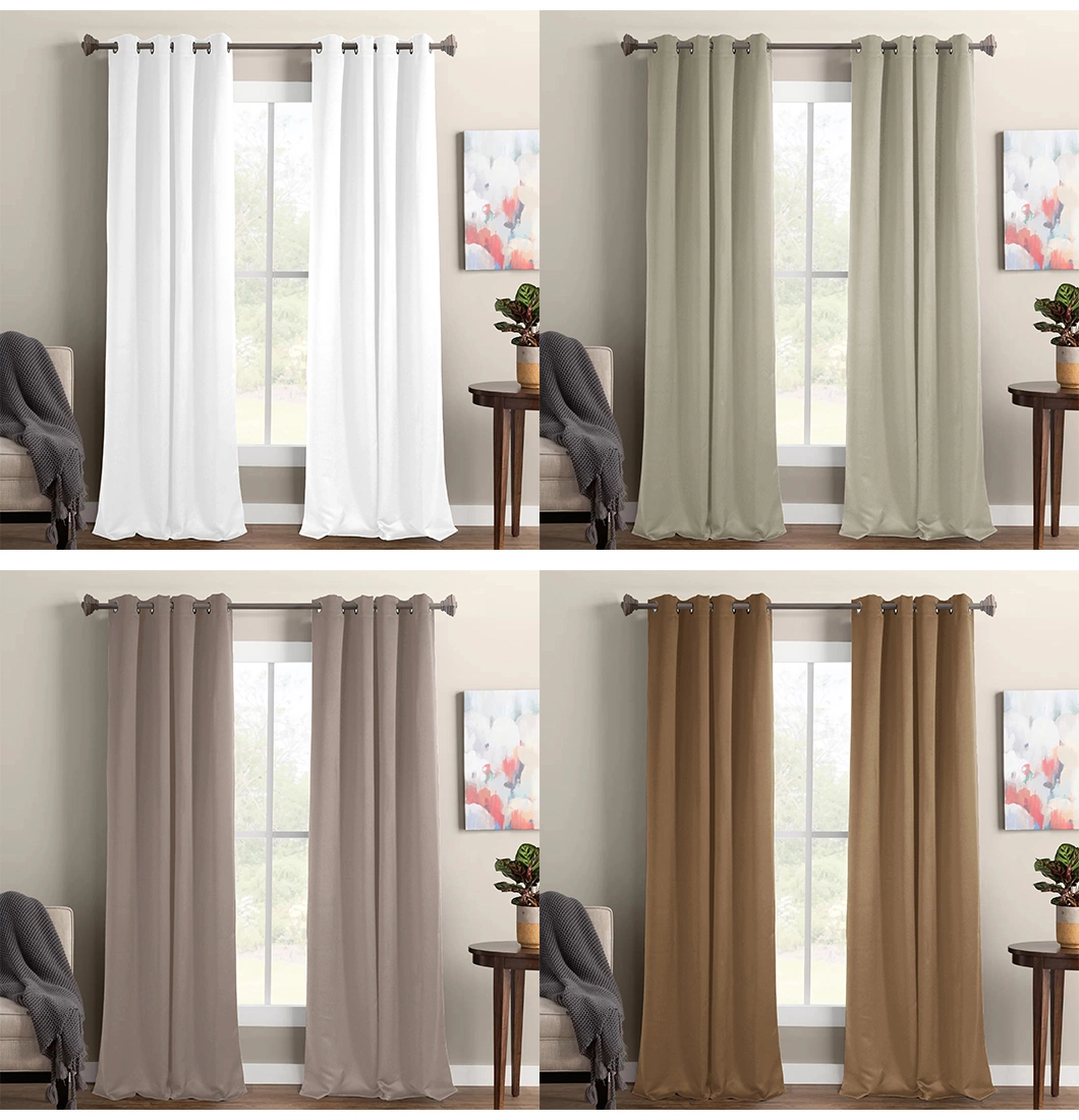 Two Side Matte Modern Luxury Thermal Insulated Living Room Drapes Window Solid Blackout Curtains for Bedroom