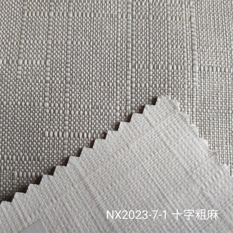Cross Shape Linen Like Velvet Combined Water Proof Fire Retardant Window Curtain Fabric