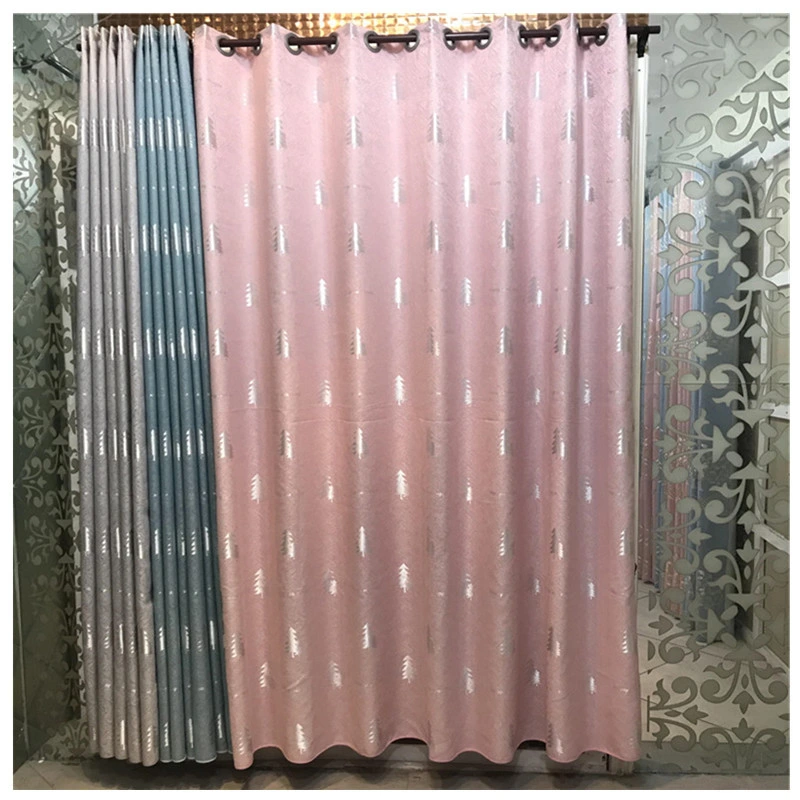 Blackout Curtains Curtain Fabric Jacquard Wholesale Ready Made Polyester Living Room 100% Polyester