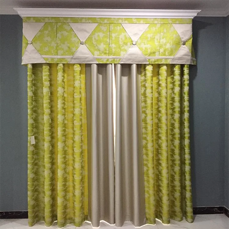 2022 Wholesale Custom Luxury Finished Office Panel Valance Jacquard Curtain