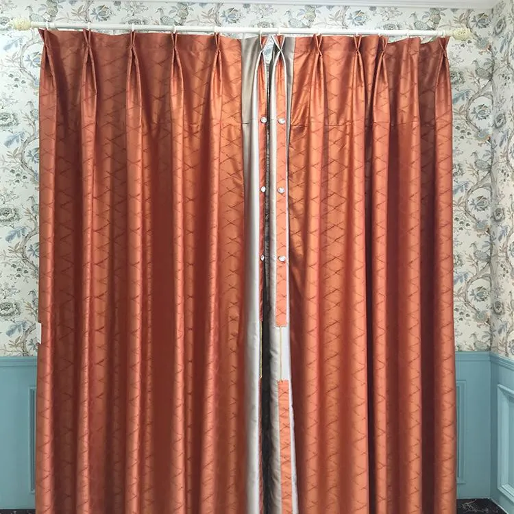 2022 Wholesale Custom Luxury Finished Office Panel Valance Jacquard Curtain