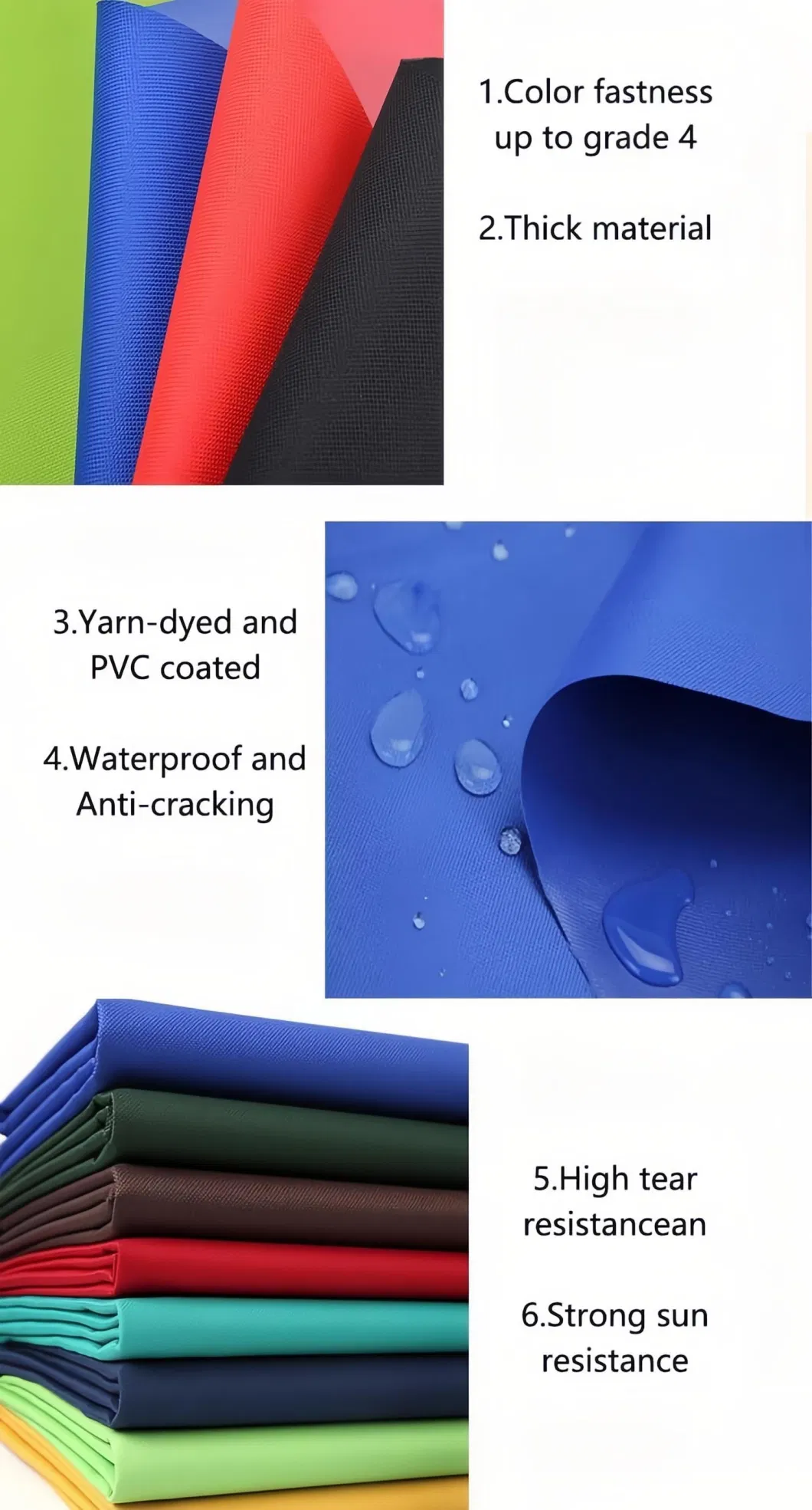 Recycle Waterproof Wr PU/PA/PVC Coated Outdoor Plain Striped Nylon/Polyester Ripstop Oxford Fabric for Bag Luggage Tents