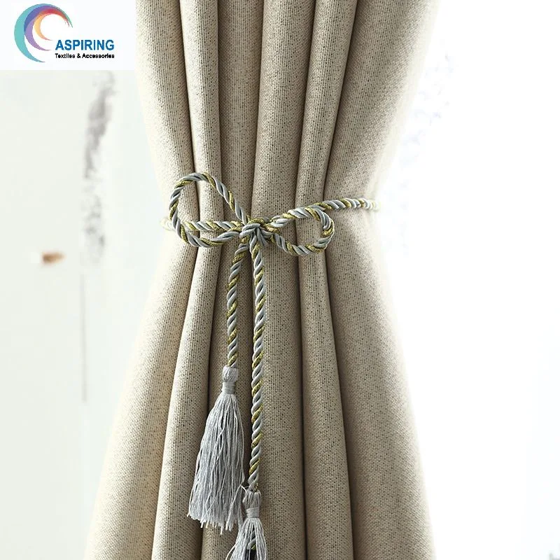 100% Polyester Linen Fabric Look Blackout Fabric for Curtain