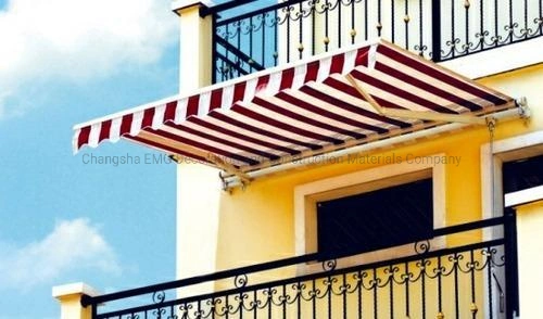 Outdoor Patio Manual Operation Polyester Retractable Awnings for Sun Protection