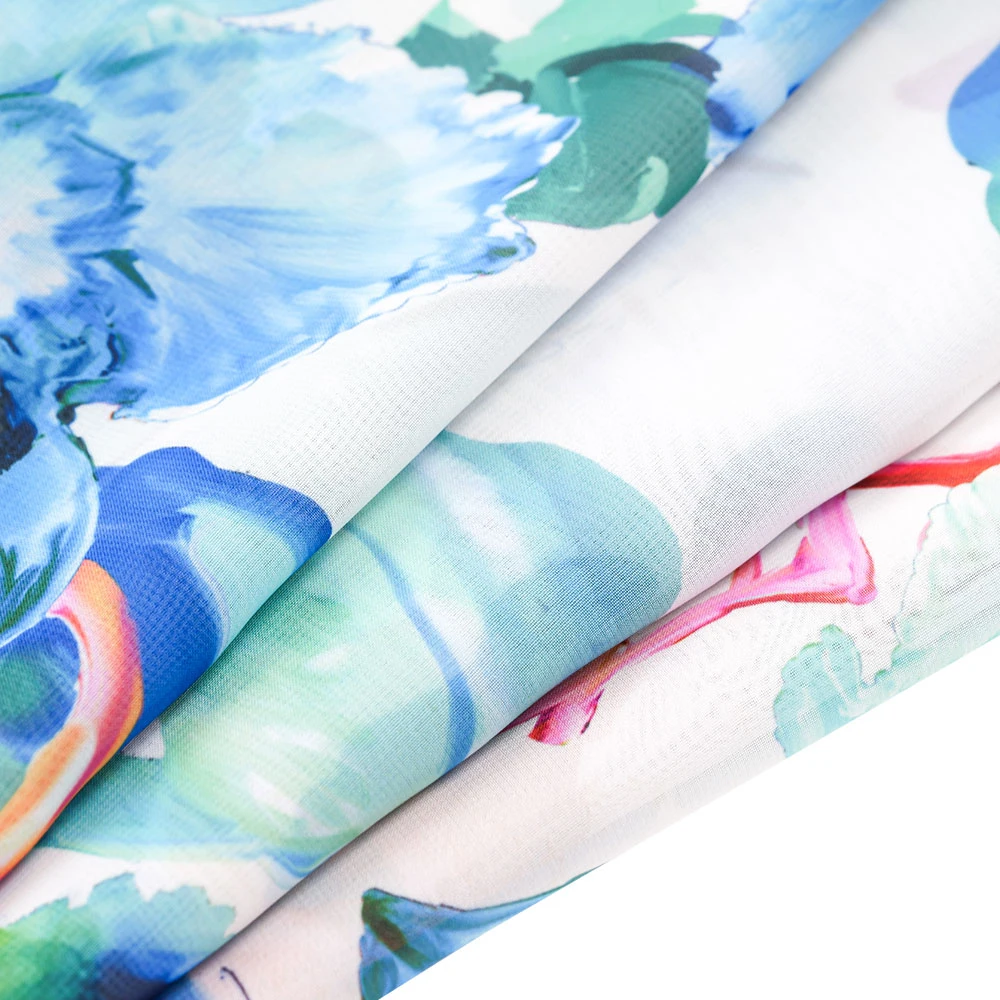 Chiffon Digital Printing Fabric Plain Printed Garment Fabric