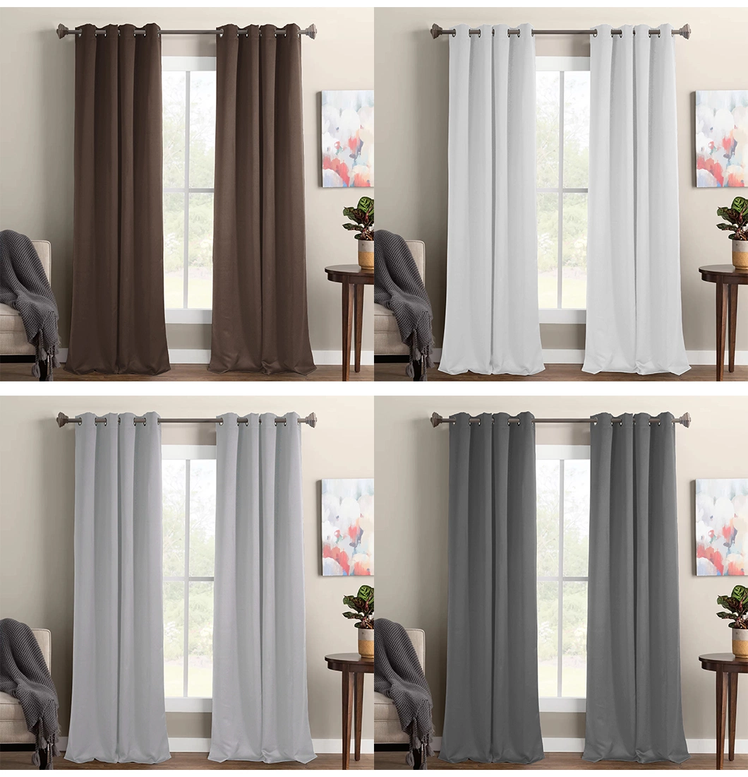 Two Side Matte Modern Luxury Thermal Insulated Living Room Drapes Window Solid Blackout Curtains for Bedroom