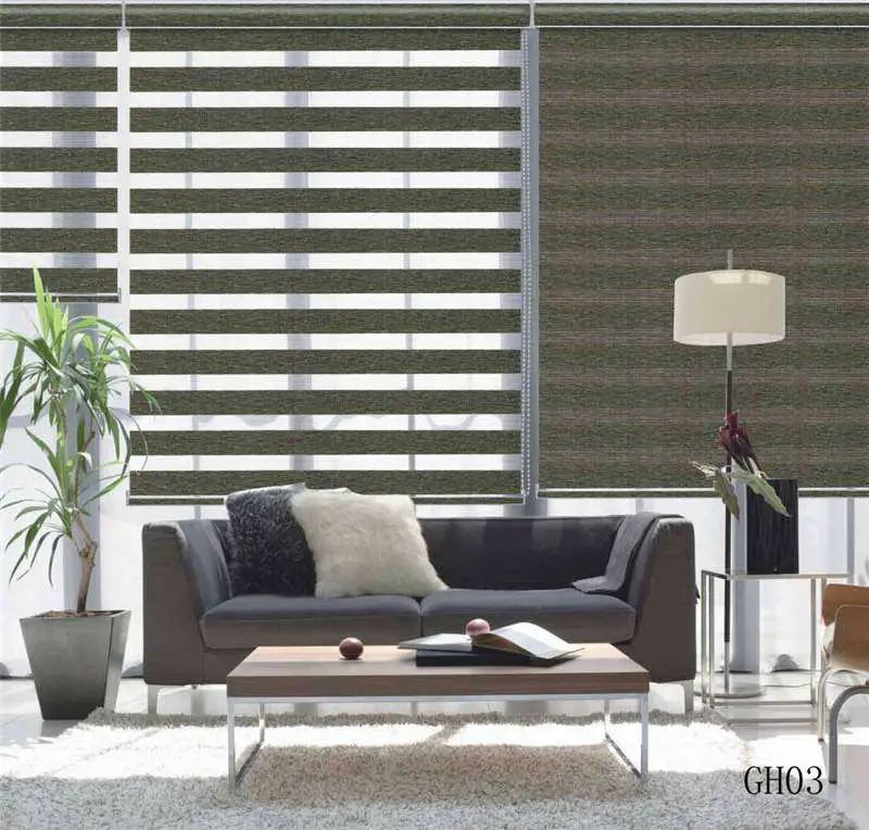 Wholesale Blackout Zebra Blinds Fabric Roller Blinds Window Curtain Shades Day and Night