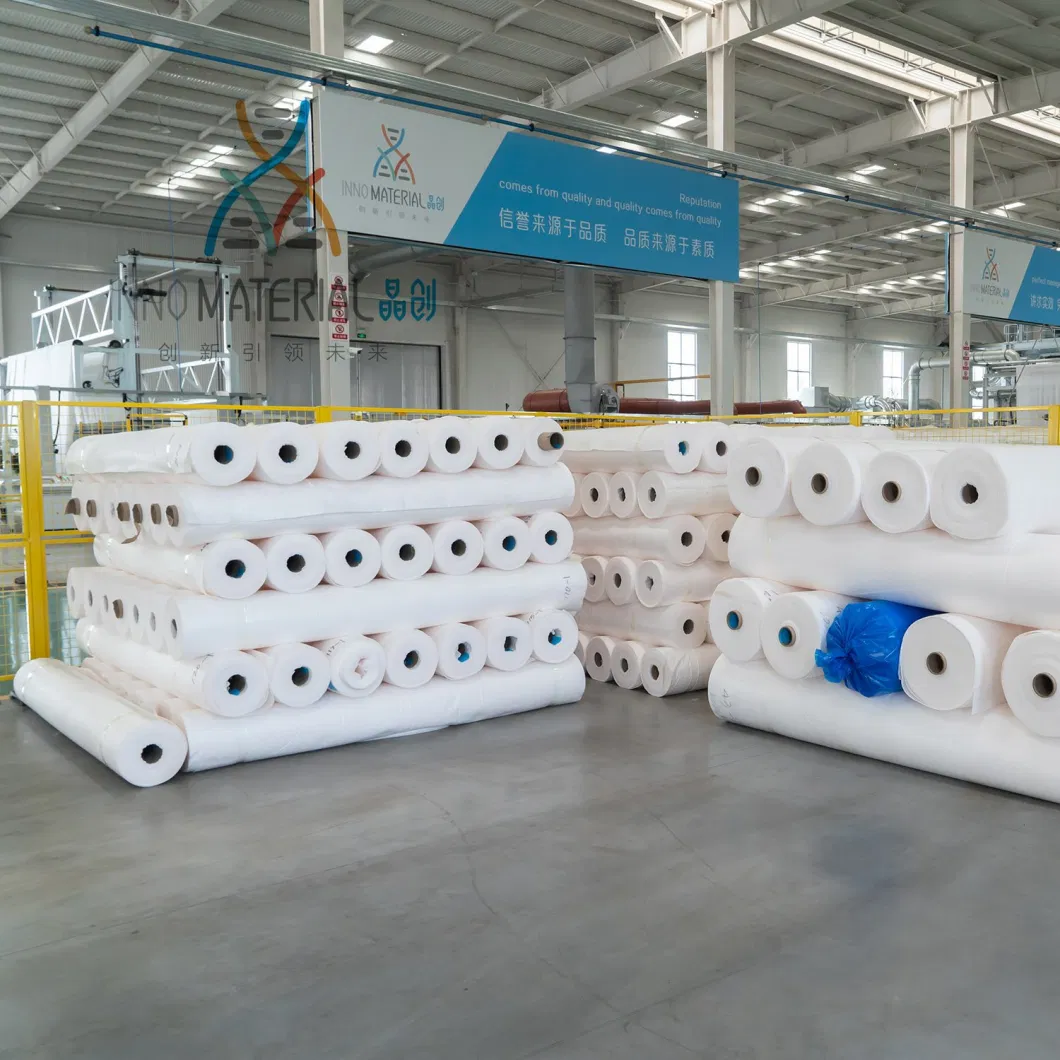 White Nonwoven Fabric Non Woven Polyester Polypropylene Geotextile with CE High Quality