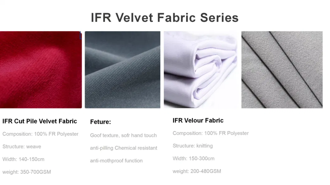 100% Polyester Drooping Style Inherent Flame Retardant Velvet High-Grade Hotel Balcony Sunshade Ccurtain Fabric