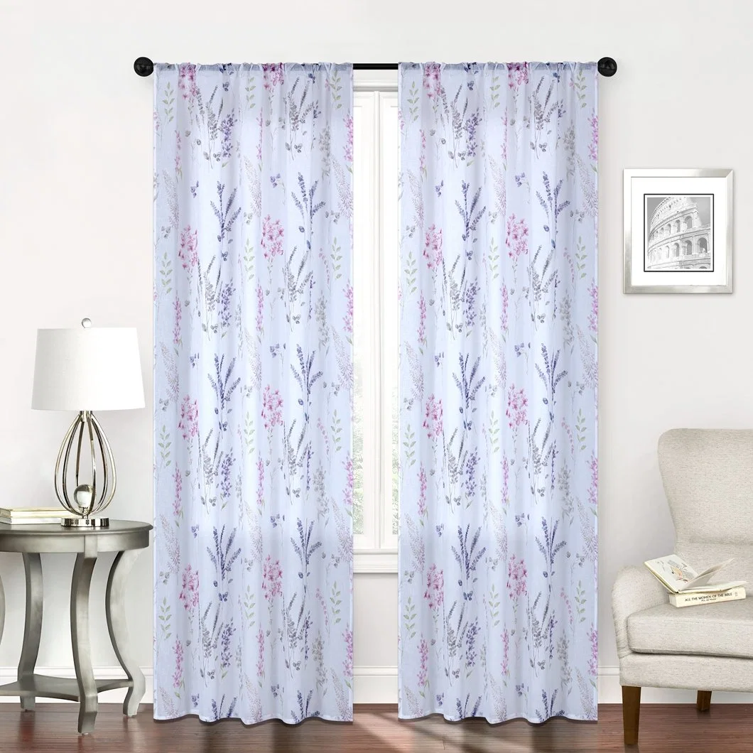Wholesale Quality Ready Made Polyester Printed Fabric Curtain Luxury Ready Made Curtains for Living Room