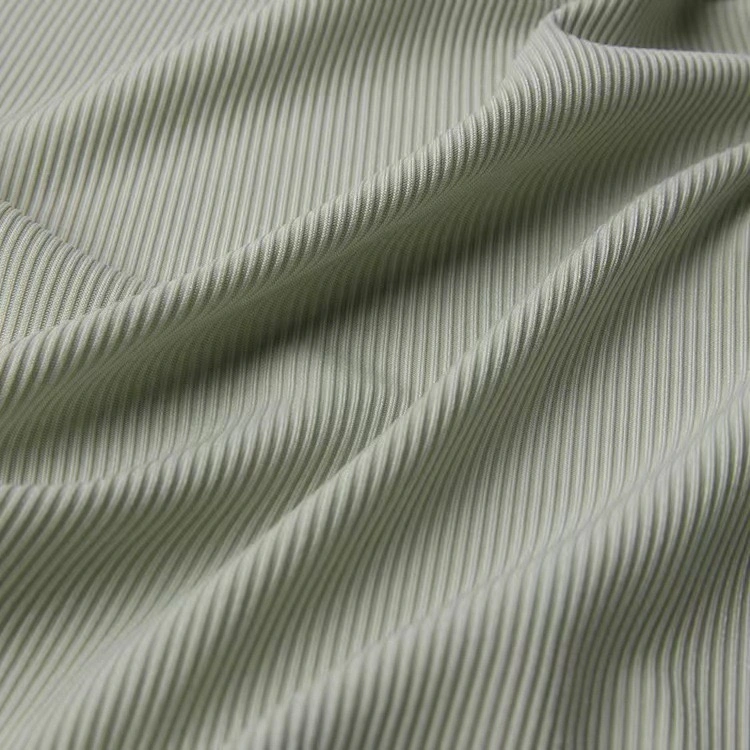 Plain Dyed Striped Polyester Spandex 2 * Rib Fabric Rib020