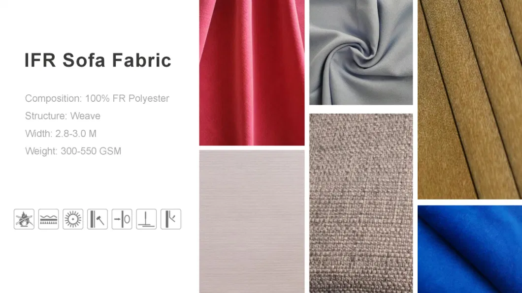 100% Polyester Drooping Style Inherent Flame Retardant Velvet High-Grade Hotel Balcony Sunshade Ccurtain Fabric