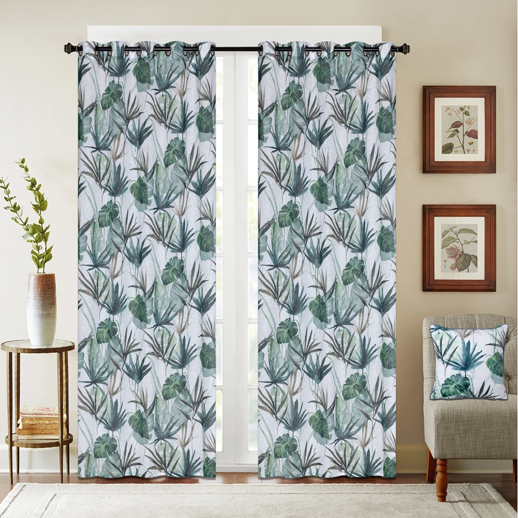 100%Polyester Fabric Printed Window Curtain Wholesale Luxury Blackout Curtains for The Living Room