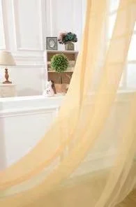 Plain Solid Tab Top Sheer Voile Panel Curtain