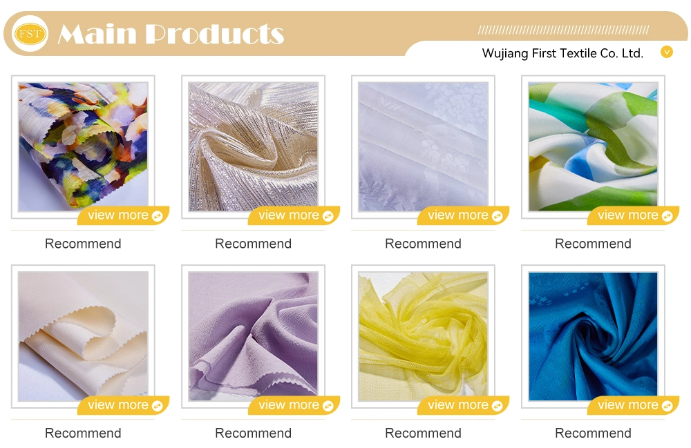 Oeko Tex 100 Certificate High Quality Silk Polyester Blend Fabric, Wedding Fabric, Evening Dress Fabric