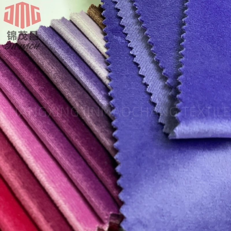 Big Discount Knitting Fabric 100% Polyester Holland Velvet 230GSM/240GSM/150cm/300cm Plain Dyed Fabric for Sofa Curtain Chair