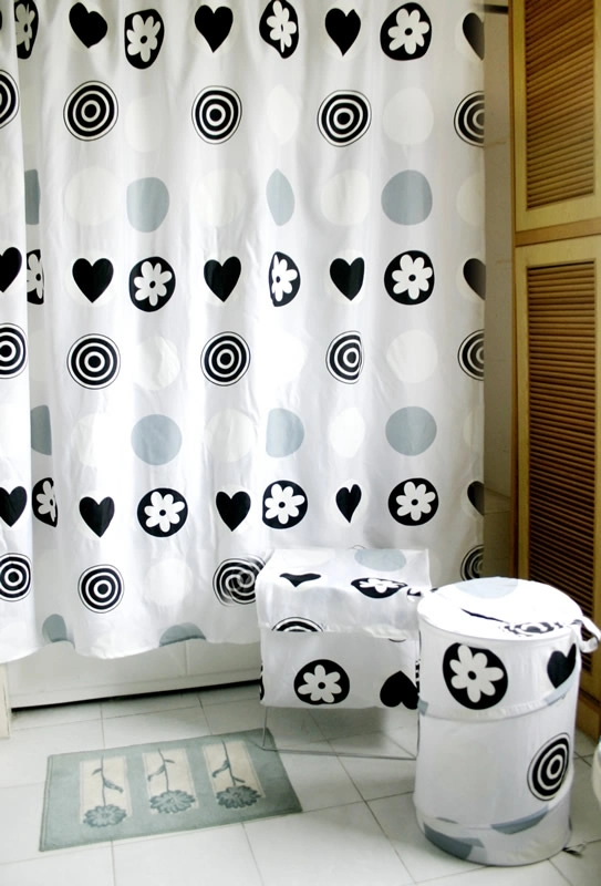 Printing Design Waterproof Polyester Shower Curtain