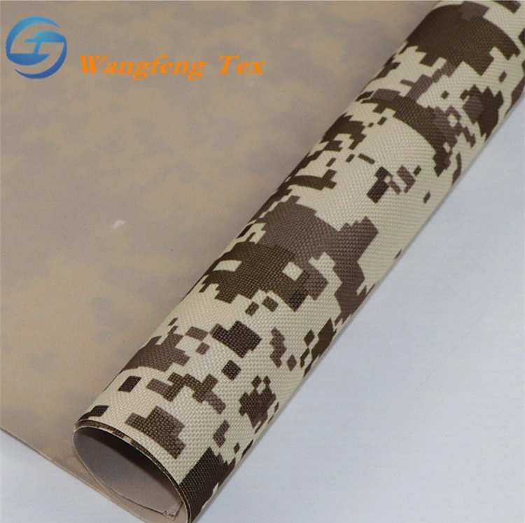 Ready Made Stock Camo Printed Polyester Nylon 600d/300d/450d PU/PE/PVC Coated Oxford Fabric for Tents and Bag