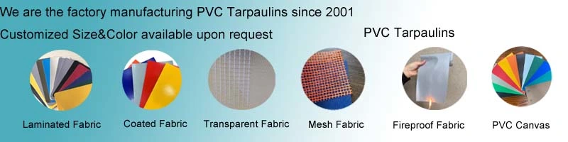 Waterproof Fireproof PVC Coated Polyester Tarpaulin Mesh Fabric
