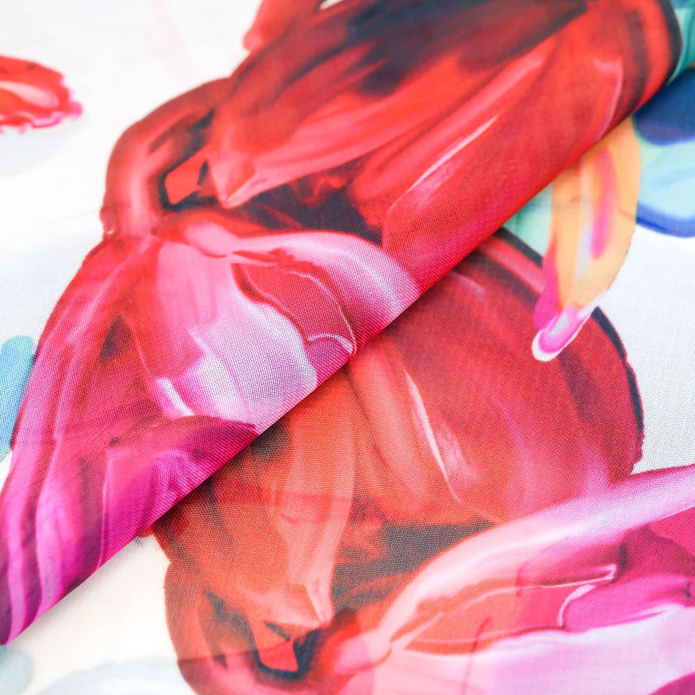 Chiffon Digital Printing Fabric Plain Printed Garment Fabric