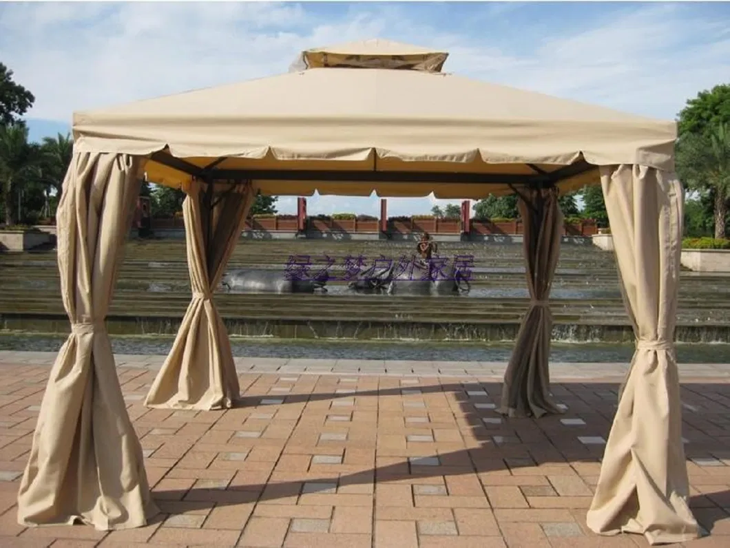 Tent for Outdoor, Aluminum Frame Soft Top Gazebo Pop-up Tent with Polyester Curtains and Air Venting Screens Wyz17598