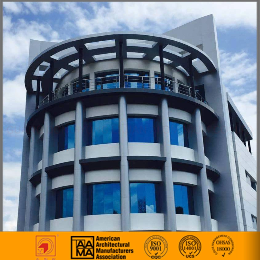 Chinese Aluminum Manufacturer Modern Design Aluminum Tempered Tinted Full Double-Glazed Glass Curtain Wall System