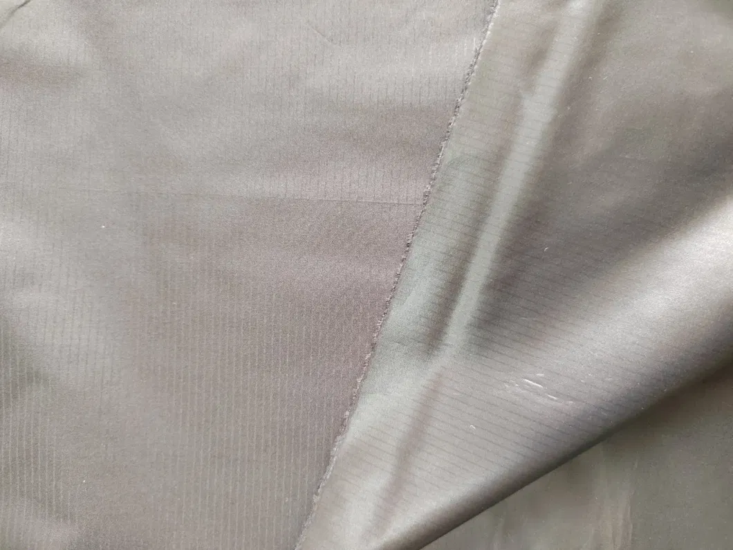 100% Polyester Microfiber Shadow Stripe Fabric Plain Solid Color Combined TPU Lamination Fabric