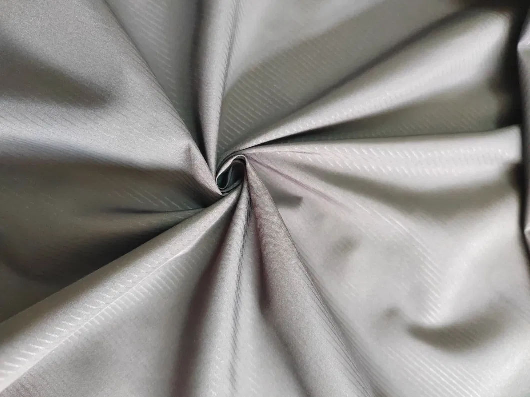 100% Polyester Microfiber Shadow Stripe Fabric Plain Solid Color Combined TPU Lamination Fabric