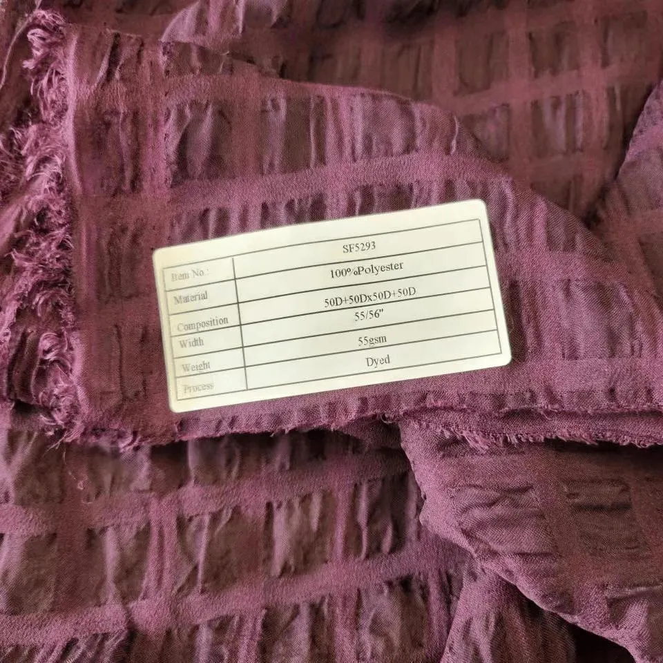 Customized Latest 100% Polyester Imitated Silk Dress Fabric Women Chiffon Digital Printed Crepe Plisse Pleated Chiffon Fabric