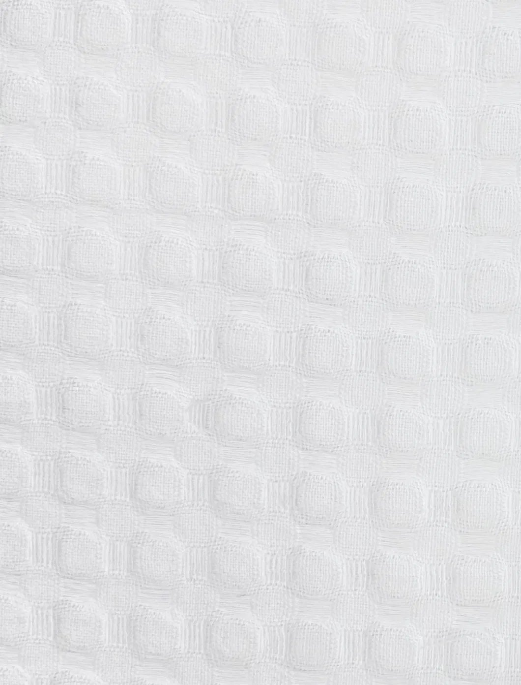 72 X 72 Hotel Quality Bathroom Waffle Weave Yarn Dyed Heavy-Duty Polyester Fabric Shower Curtain