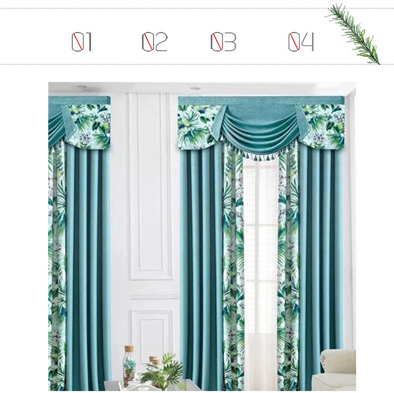 Wholesale Hot Sale Light Green Home Textile Print Fabric Fabric Curtain