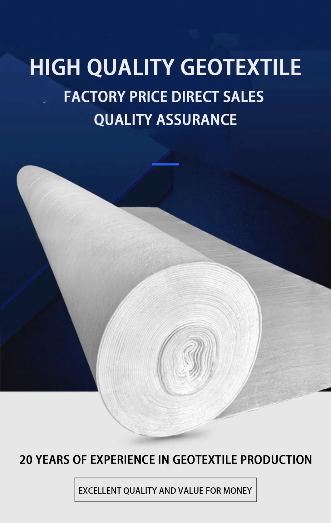 400GSM ASTM Standard Geotextile Spunbond Polyester Nonwoven Fabric for Drainage Filtration System Hot Sale