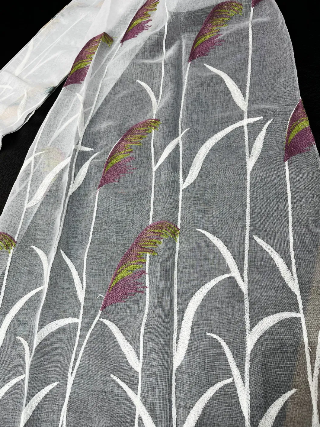 100% Polyester Doli Sheer Embroidered Curtain Fabric