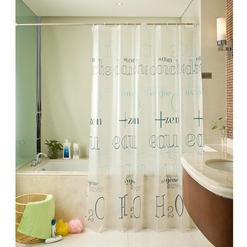 Shower Curtains Tranparent PVC Print for Bathroom Odorless Curtain for Bathroom Showers and Bathtubs