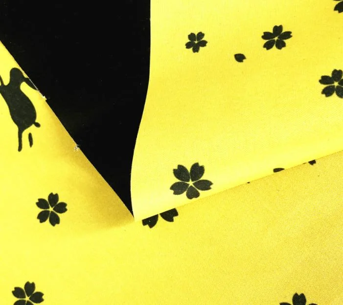 210t Custom Print Black Vinyl Coating UV Sun Protection 75GSM Polyester Umbrella Taffeta Fabric