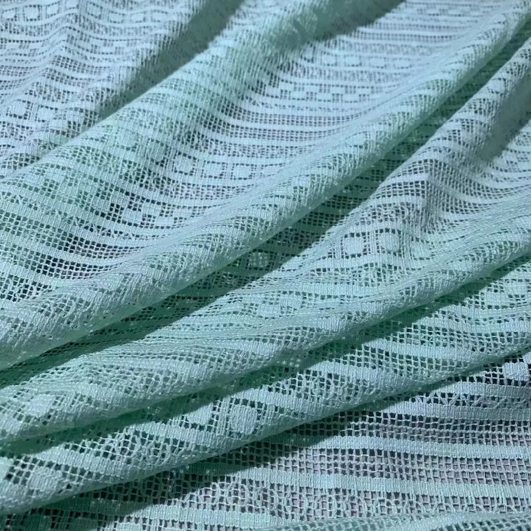 Cotton White Transparent Window Roll Semi Lace Polyester Drape Tulle Voile China Curtain Fabric with Sheer