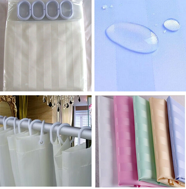 High-Quality Mildew and Waterproof Polyester Shower Curtain, Jacquard Shower Curtain