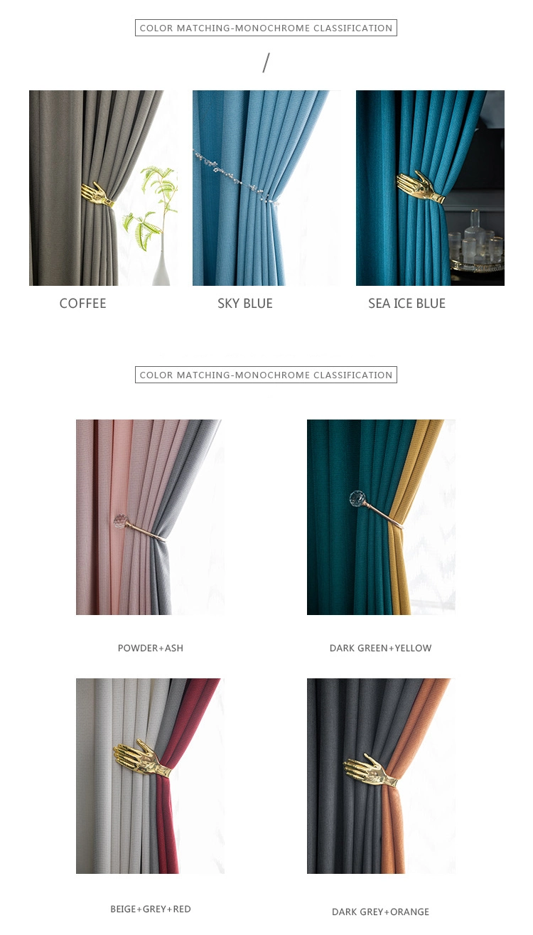 New Cotton Linen Shading Curtain Cloth Japanese Simple Sun Protection and Heat Insulation Curtain