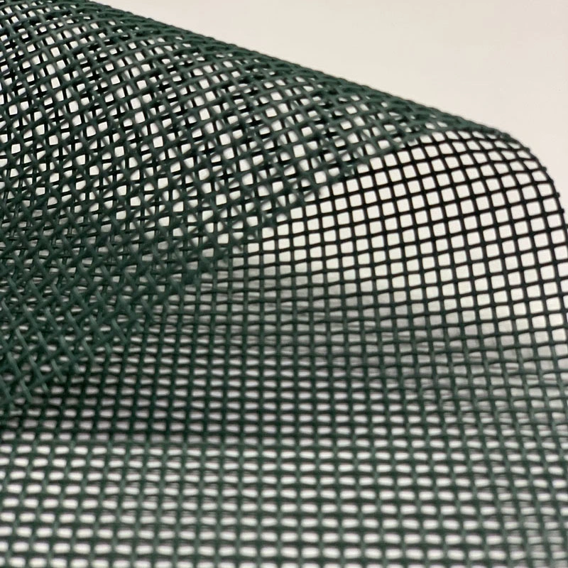 PVC Vinyl Coated Woven Mesh Fabric for Dining Mat Sunshade Wall Cloth Carpet Shade Curtain