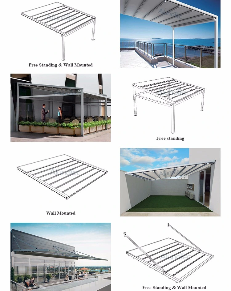 Exterior Remote Control Fabric Roofing Shade