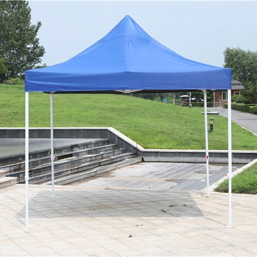Blue Fabric Cover Automatic Gazebo Canopy Party Tent with Church Window