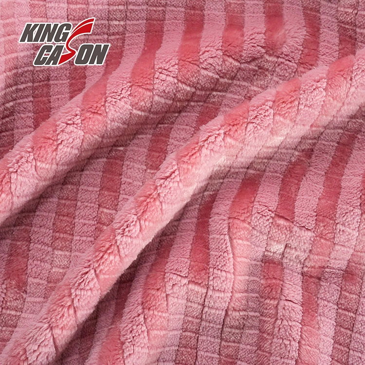 Kingcason Brush Polyester Knitting Knitted Knit Flannel Coral Polar Fleece Blanket Bed Sheet Pajamas Sofa Curtain Home Textile Upholstery Garment Fabric