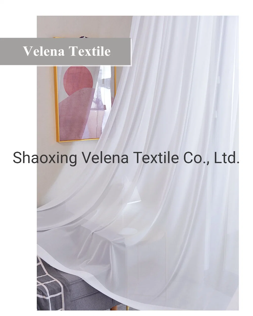 2021 Hot Sale Window Polyester Chiffon Curtain Sheer for Living Room Transparent Upholstery Curtain Fabric Wholesale Factory