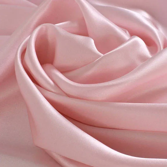 Latest Design 100% Pongee Polyester Solid Pleated Shiny Satin Shiny Satin Fabric for Dress