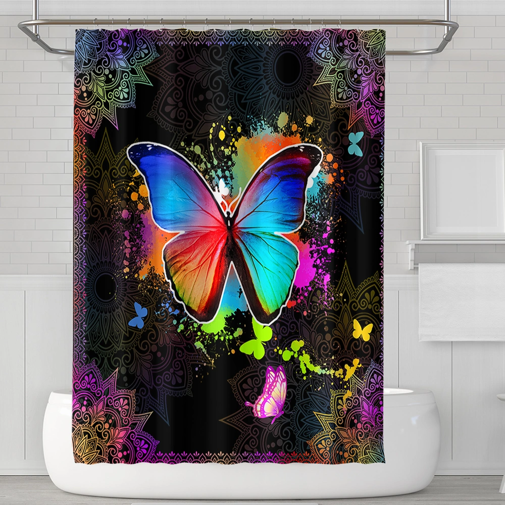 Hot Sale Waterproof Fabric Shower Curtain Polyester Bath Room Custom 3D Curtain
