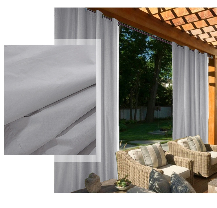 100 % Polyester New Design Panels Tab Top Outdoor Curtains for Patio Waterproof Blackout Outdoor Curtains Plain Color