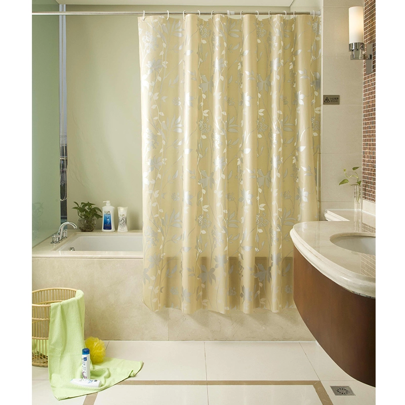 Shower Curtains Tranparent PVC Print for Bathroom Odorless Curtain for Bathroom Showers and Bathtubs